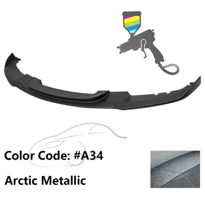 K2 Industries BMW F30 3 Series M Sport front bumper lip spoiler, black matte finish, enhances sporty look and aerodynamics.