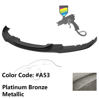K2 Industries BMW F30 3 Series M Sport front bumper lip chin spoiler, black, designed for 2012-2018 model with sporty styling.