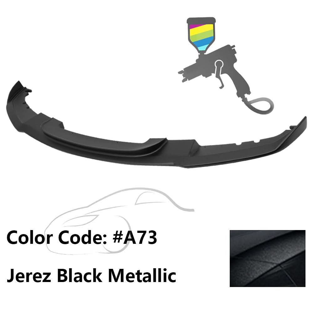 K2 Industries BMW F30 3 Series M Sport front bumper lip spoiler, black finish, designed for 2012-2018 models, enhances sporty look.