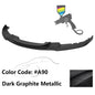 K2 Industries BMW F30 3 Series M Sport front bumper lip chin spoiler, black, installed on front lower bumper.