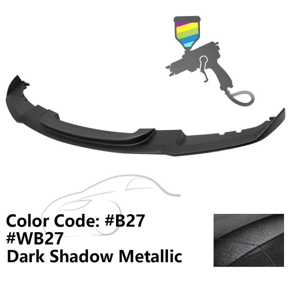 K2 Industries BMW F30 3 Series M Sport front bumper lip chin spoiler, black matte finish, enhances sporty appearance.
