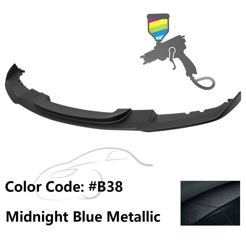 BMW F30 3 Series M Sport front bumper lip spoiler by K2 Industries, stylish black chin spoiler with aerodynamic design.