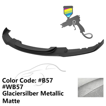 K2 Industries BMW F30 3 Series M Sport front bumper lip chin spoiler, aftermarket upgrade for 2012-2018 models, black finish