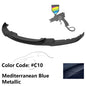 K2 Industries BMW F30 3 Series M Sport front bumper lip spoiler, black finish, designed for 2012-2018 BMW F30 models.