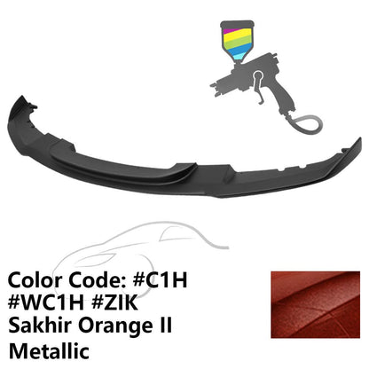 K2 Industries front bumper lip spoiler for BMW F30 3 Series M Sport, 2012-2018, enhances sporty look and aerodynamics.