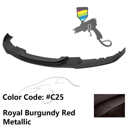 K2 Industries BMW F30 3 Series M Sport front bumper lip spoiler, black, aerodynamic design, fits 2012-2018 models.
