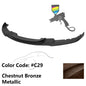 K2 Industries BMW F30 3 Series M Sport front bumper lip chin spoiler, black, mounted on vehicle's front bumper.