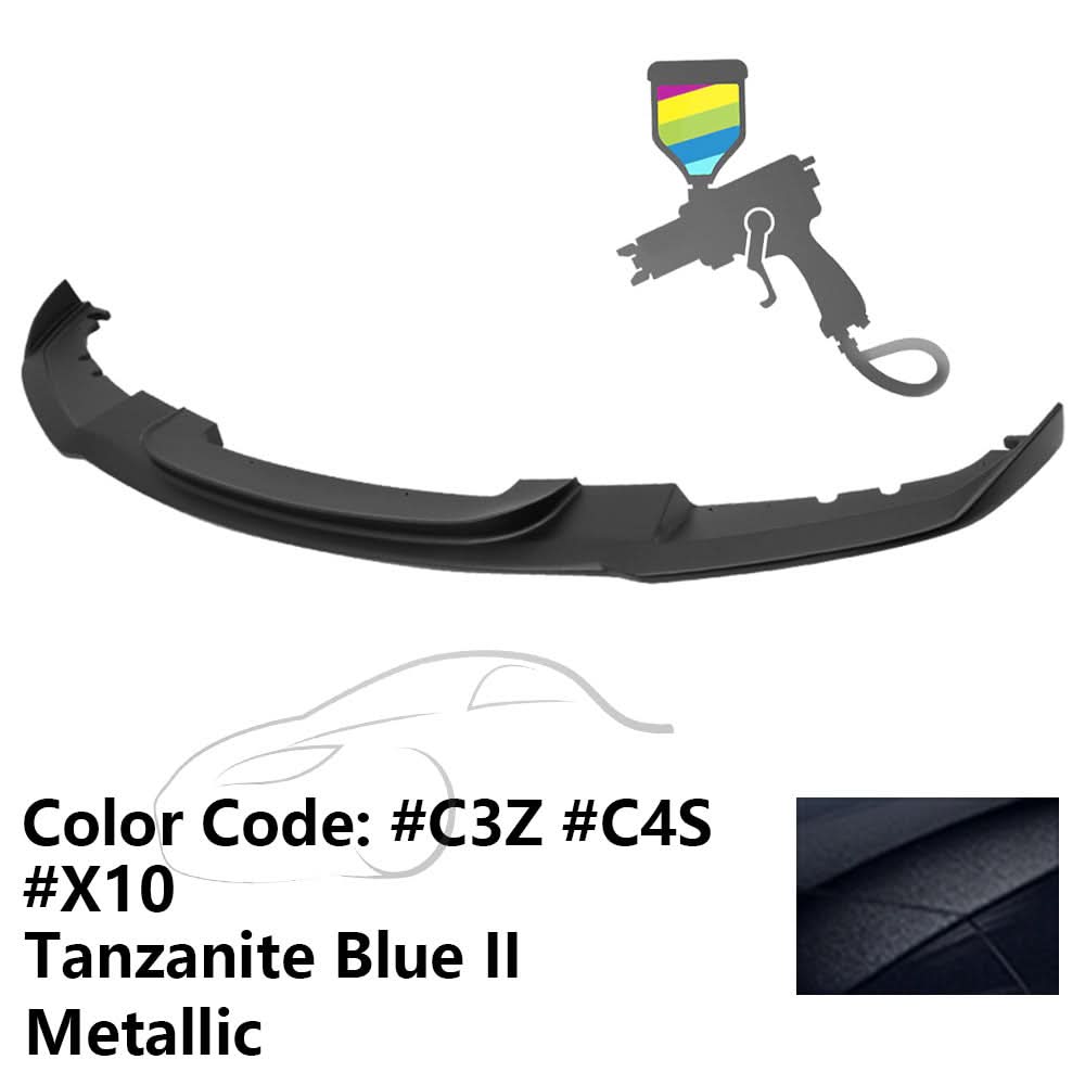 K2 Industries front bumper lip spoiler for BMW F30 3 Series M Sport, enhances sporty look and aerodynamics.