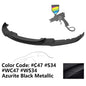 BMW F30 3 Series M Sport front bumper lip spoiler by K2 Industries, showcasing the sleek chin spoiler design in black finish.