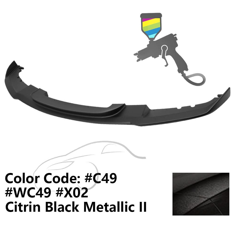 K2 Industries BMW F30 3 Series M Sport front bumper lip chin spoiler, black, designed for 2012-2018 models, enhances sporty look
