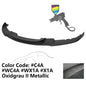BMW F30 3 Series M Sport front bumper lip spoiler by K2 Industries, showcasing the sleek, aerodynamic design and matte black finish.