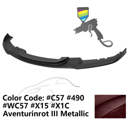K2 Industries BMW F30 3 Series M Sport front bumper lip spoiler, black matte finish, enhances sporty look and aerodynamics.