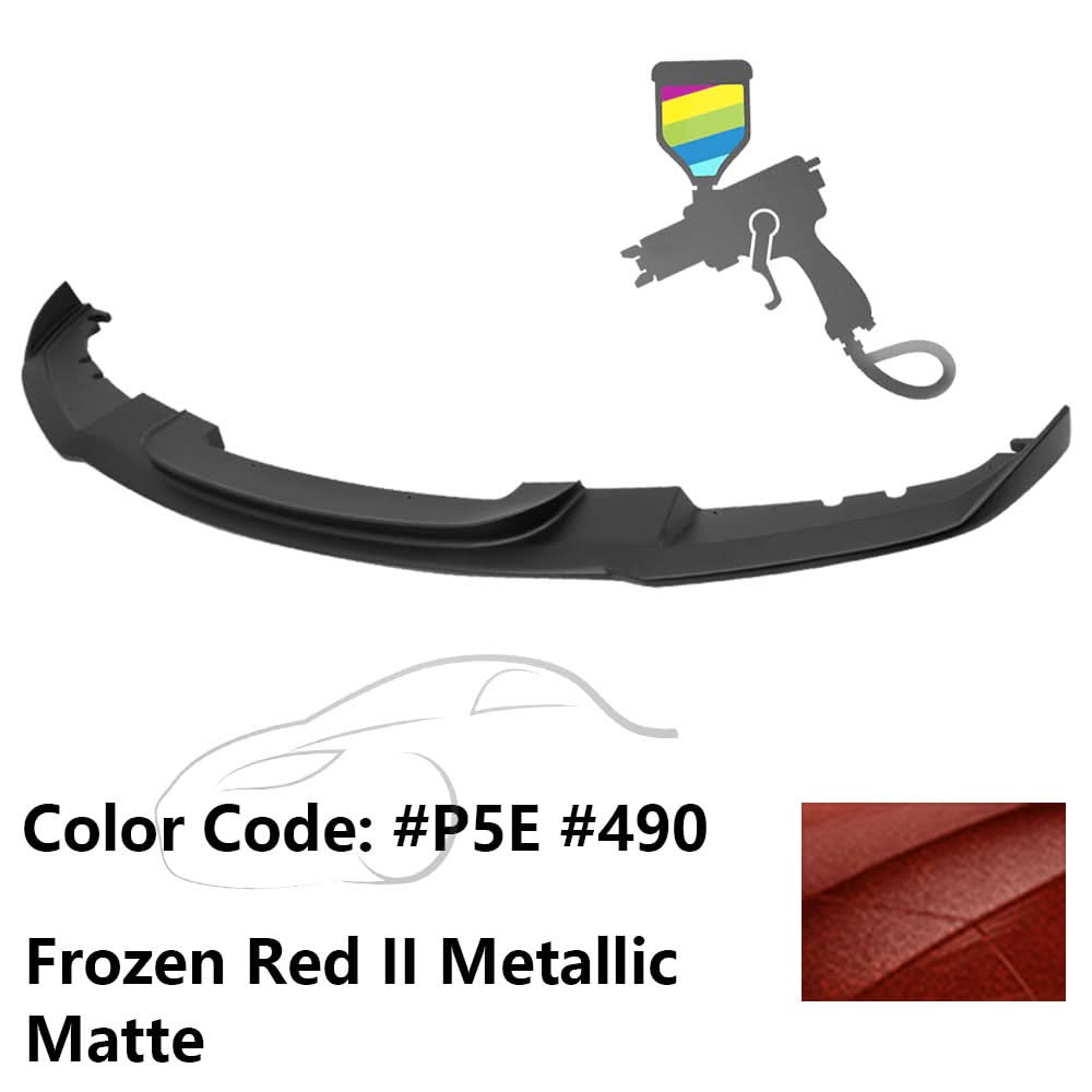 K2 Industries BMW F30 3 Series M Sport front bumper lip spoiler, black finish, enhances sporty look and aerodynamics.