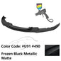K2 Industries BMW F30 3 Series M Sport front bumper lip spoiler, black matte finish, enhances sporty look and aerodynamics.