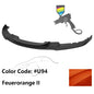 K2 Industries BMW F30 3 Series M Sport front bumper lip spoiler, black, mounted on the car’s lower front bumper.