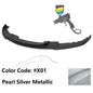 K2 Industries BMW F30 3 Series M Sport front bumper lip spoiler, black, attached to the lower front bumper of the vehicle.
