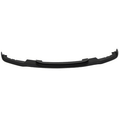 K2 Industries BMW F30 3 Series M Sport front bumper lip spoiler, black, shown installed on vehicle for sporty enhancement.