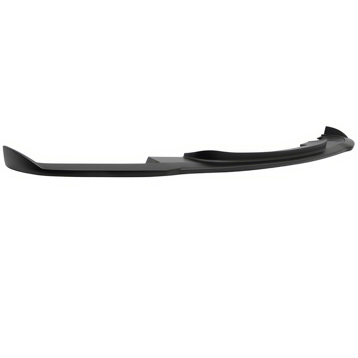 K2 Industries BMW F30 3 Series M Sport front bumper lip spoiler, black, designed for 2012-2018 models, enhances sporty appearance.