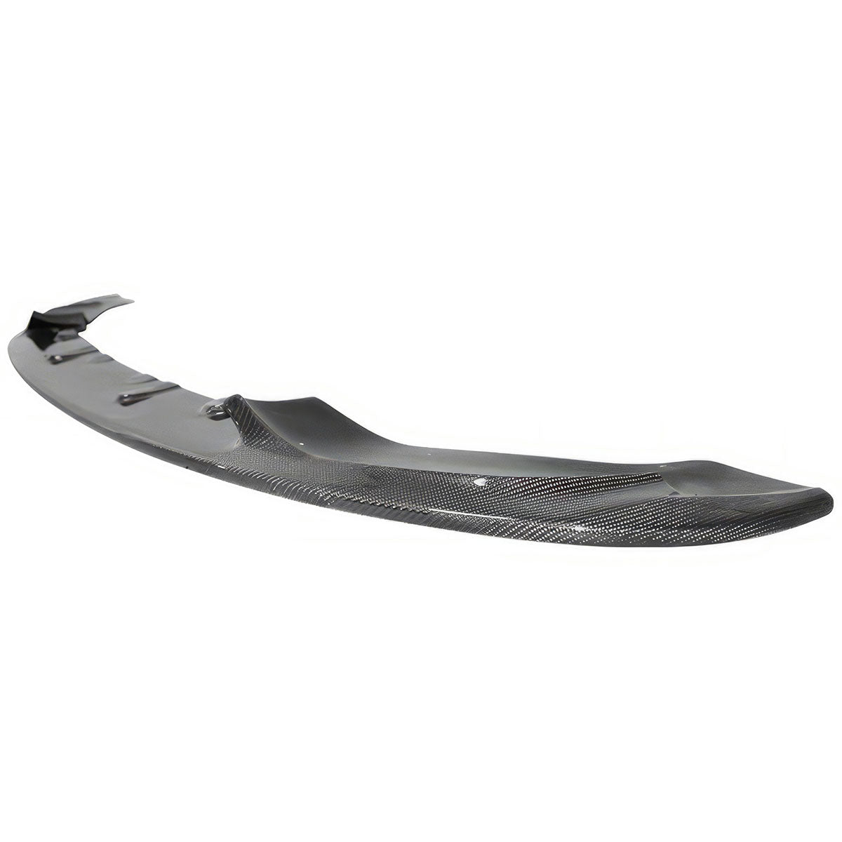 K2 Industries carbon fiber front bumper lip splitter for BMW F80 M3 F82 F83 M4, shown on a 2015-2020 BMW F80 series.