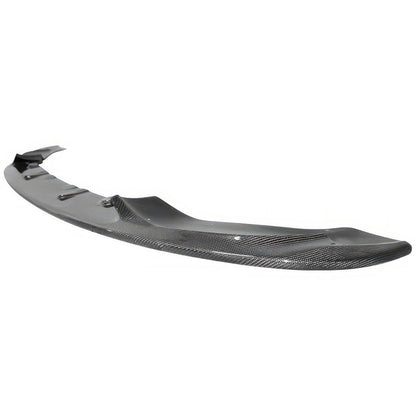 K2 Industries carbon fiber front bumper lip splitter for BMW F80 M3 F82 F83 M4, shown on a 2015-2020 BMW F80 series.