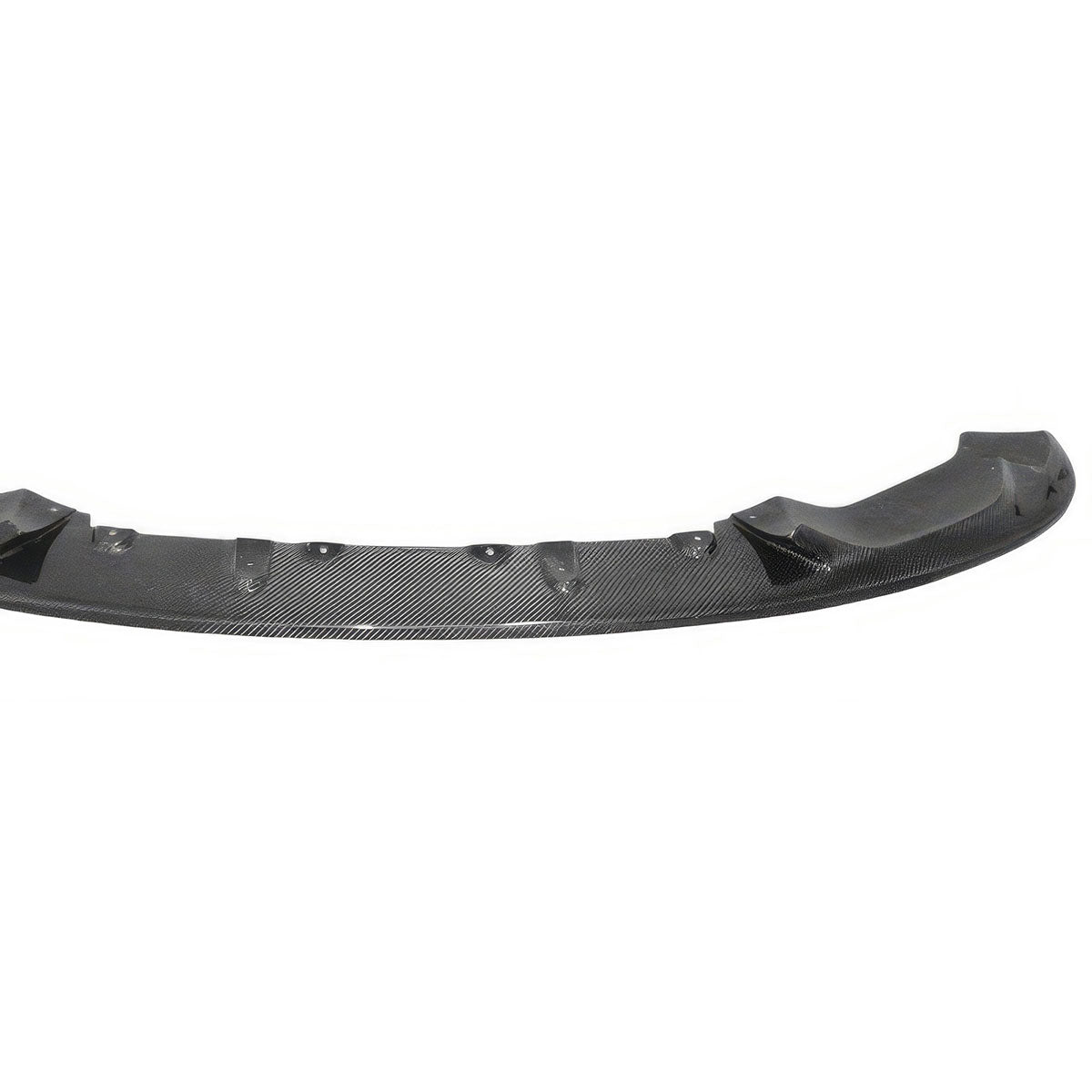 BMW F80 M3 F82 M4 front bumper lip splitter by K2 Industries, featuring a sleek carbon fiber design on a sporty car.