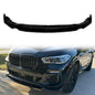 K2 Industries gloss black front bumper lip spoiler for BMW G05 X5 M Sport 19-21, 4-piece set, enhances vehicle's sporty look