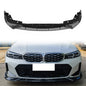 BMW G20 3-Series M340i front lip spoiler in black PP by K2 Industries, showcasing its sleek aerodynamic design.