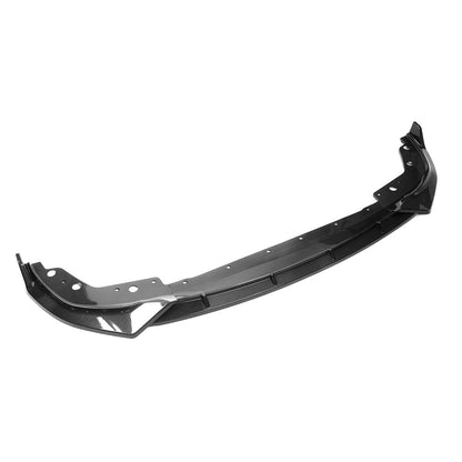 BMW G20 3-Series M340i front lip spoiler in black PP, designed for 2023-2025 models by K2 Industries, shown in close-up view.