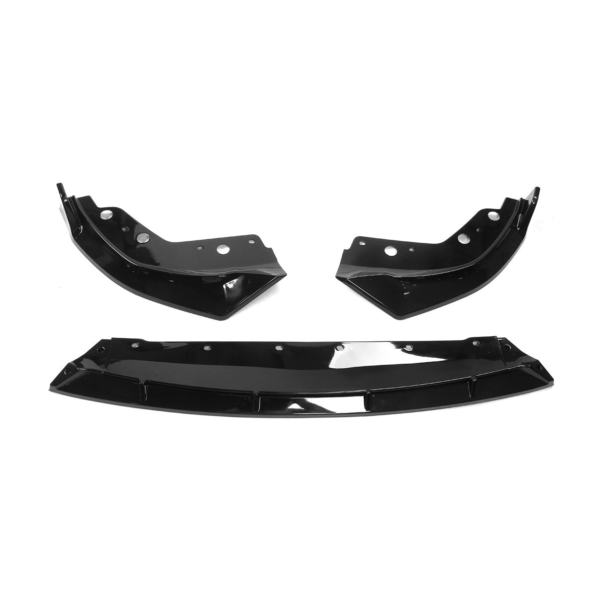 Black front lip for BMW G20 M340i 2023-2025 by K2 Industries, made of durable PP, designed for a sleek, sporty appearance.