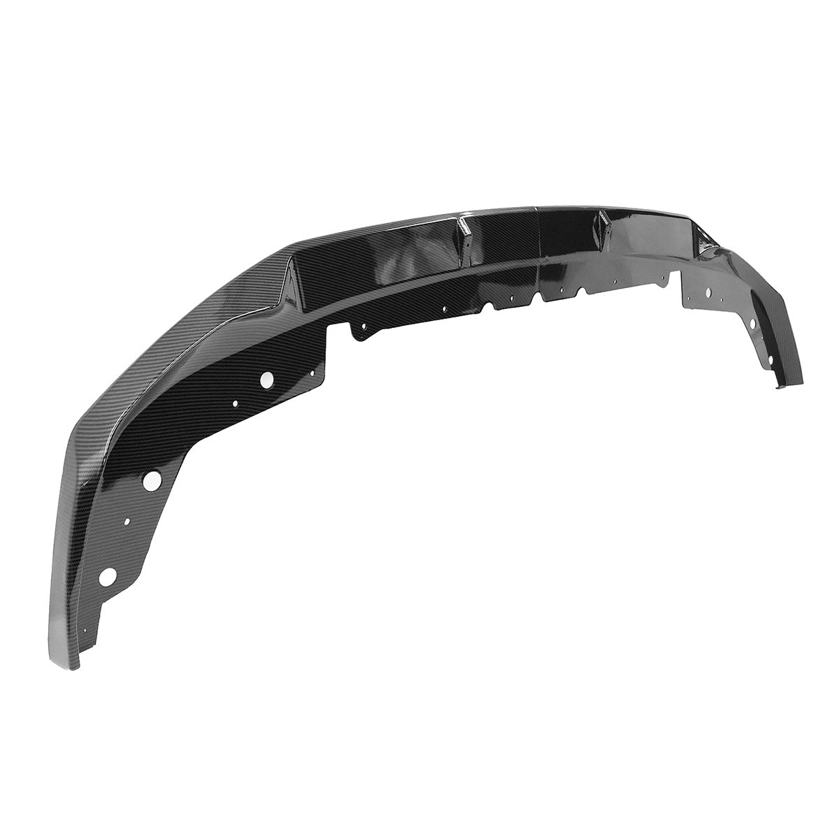 Black BMW G20 M340i M Sport front lip spoiler by K2 Industries, 2023-2025 model, sleek and aerodynamic design.