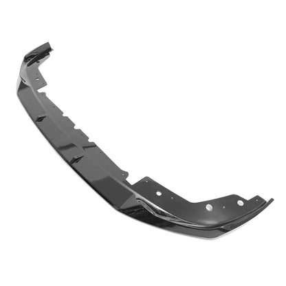 Black BMW G20 M Sport M340i front lip spoiler, 2023-2025 model, made by K2 Industries, durable and stylish M Performance accessory.