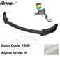BMW G20 Sport Line 2019-2022 front bumper lip spoiler by K2 Industries, IKON Style, made of PP, with a sleek design and border detail.