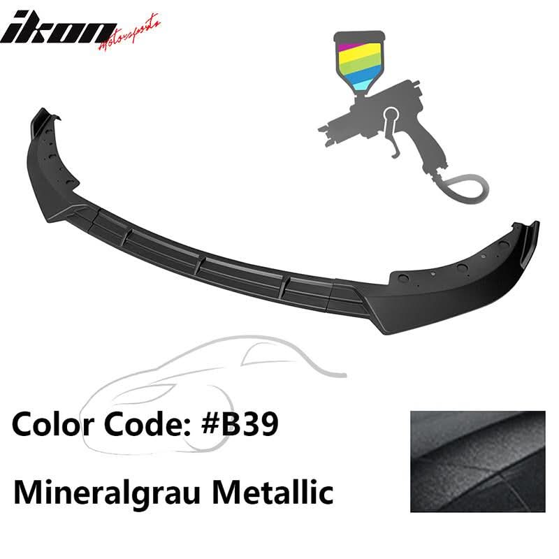 BMW G20 Sport Line 2019-2022 front bumper lip spoiler by K2 Industries, IKON Style, made of durable PP, with a sleek, aerodynamic design.