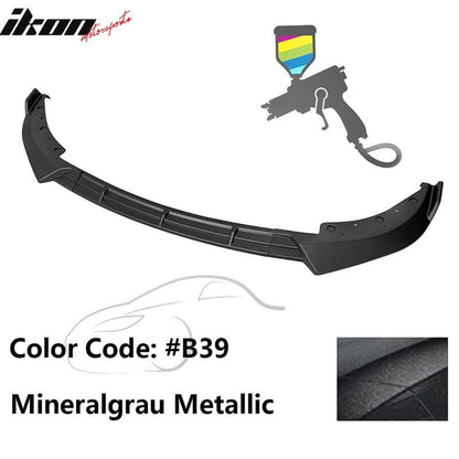BMW G20 Sport Line 2019-2022 front bumper lip spoiler by K2 Industries, IKON Style, made of durable PP, with a sleek, aerodynamic design.