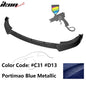 BMW G20 Sport Line 2019-2022 front bumper lip spoiler by K2 Industries, IKON style, made of durable PP with a sleek design.