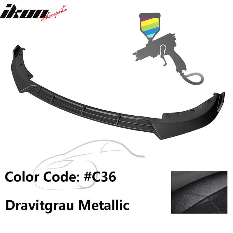 BMW G20 Sport Line 2019-2022 front bumper lip spoiler in IKON style, made of durable PP, by K2 Industries.