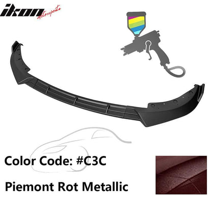 BMW G20 Sport Line 3-piece IKON style front bumper lip spoiler in black polypropylene by K2 Industries.