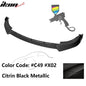 BMW G20 Sport Line 2019-2022 front bumper lip spoiler by K2 Industries, IKON Style, in black with a sleek, aerodynamic design.
