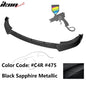 BMW G20 Sport Line 2019-2022 front bumper lip spoiler in IKON style, made of durable PP by K2 Industries.