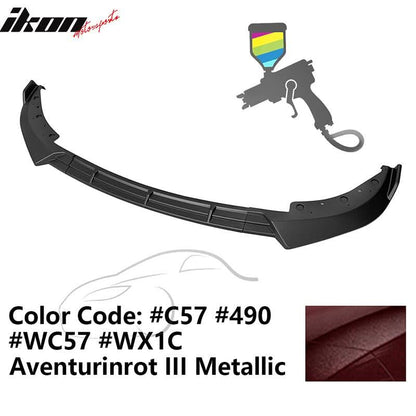 BMW G20 Sport Line 2019-2022 front bumper lip spoiler in black polypropylene with IKON style design by K2 Industries.