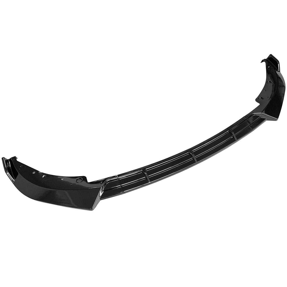 Black BMW G20 Sport Line 3-piece IKON style front bumper lip spoiler by K2 Industries on a car with a sleek sporty look.