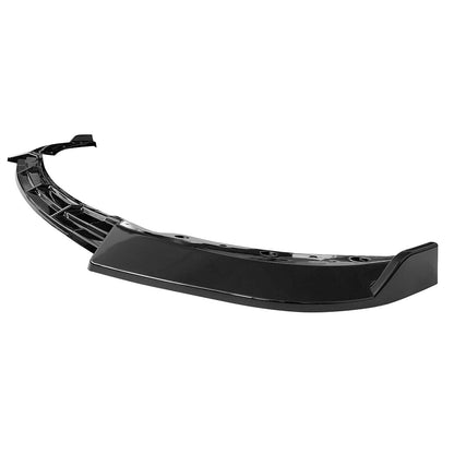 BMW G20 Sport Line 2019-2022 front bumper lip spoiler in black, K2 Industries IKON Style 3-piece PP kit, detailed close-up image