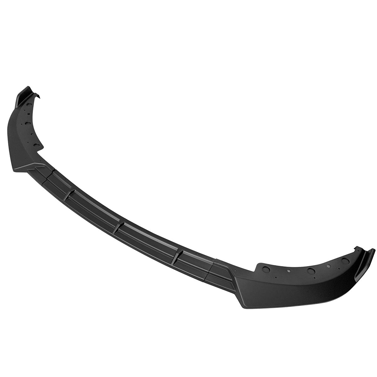 BMW G20 Sport Line 2019-2022 front bumper lip spoiler in black, K2 Industries IKON Style, made of durable polypropylene.