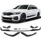 BMW G20 M Sport M Performance Style front bumper lip spoilers by K2 Industries, 5-piece set, black gloss finish.