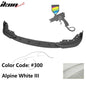 K2 Industries BMW G20 330i M Sport M340i front bumper lip spoiler in black polypropylene, designed for 2019-2022 models.