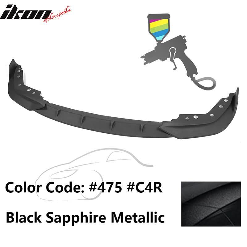 BMW G20 330i M Sport M340i front bumper lip spoiler by K2 Industries, made of PP, with a sleek design and black finish.