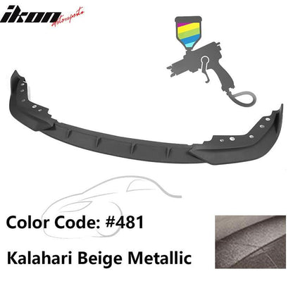 BMW G20 330i M Sport M340i front bumper lip spoiler in black polypropylene, designed for 2019-2022 models by K2 Industries.