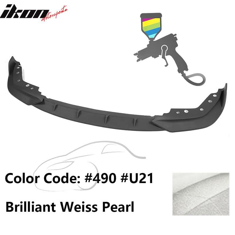 K2 Industries BMW G20 330i M Sport M340i 3PC front bumper lip spoiler in black polypropylene, designed for 2019-2022 models.