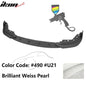 K2 Industries BMW G20 330i M Sport M340i 3PC front bumper lip spoiler in black polypropylene, designed for 2019-2022 models.