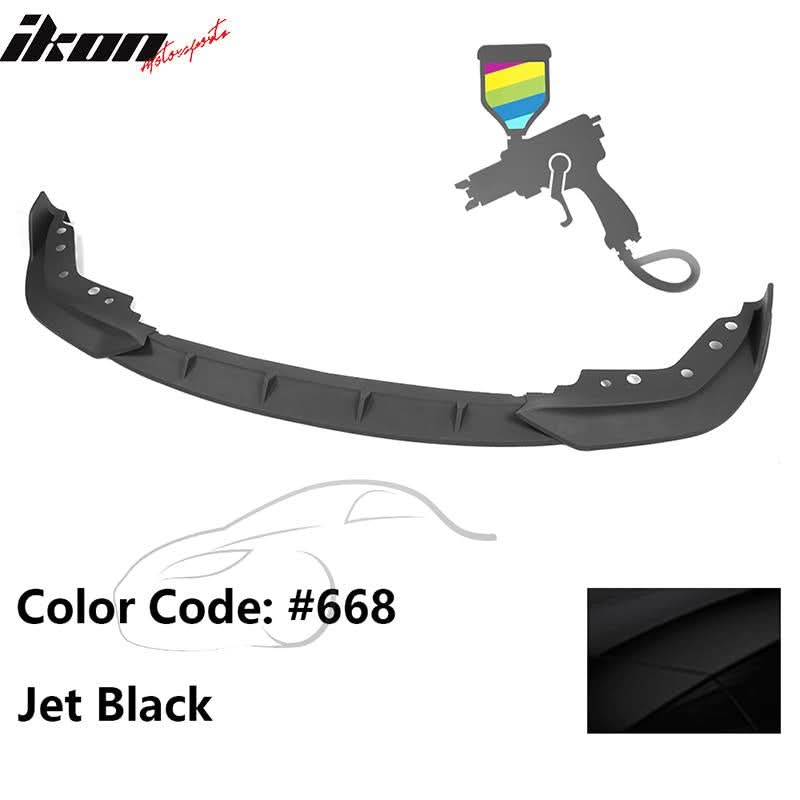 BMW G20 330i M Sport M340i front bumper lip spoiler by K2 Industries, made of PP, shown on a white background.